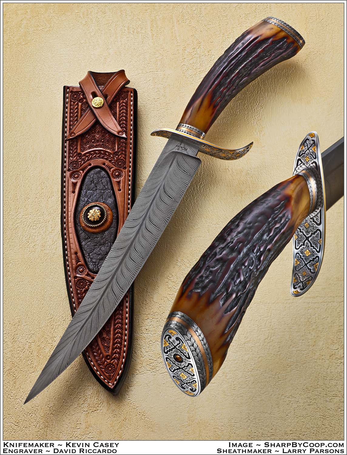 Persian style custom knife by Kevin Casey